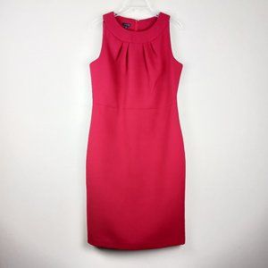TALBOTS| Red Classic Career Event Sleeveless Wool Blend Sheath Dress Size 10